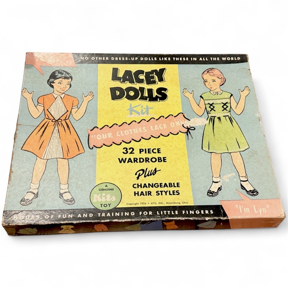 Vintage Lacey Dolls Kit 1950s Paper Dolls Toy COMPLETE UNUSED